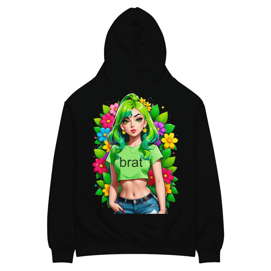 Brat - Premium Hoodie (Black) Brat Life - v2 (Back Printed Design) product image (3)