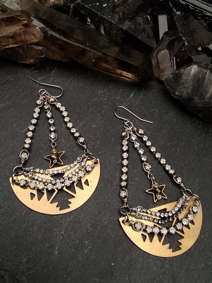 Earrings Brass Copper - Starlit Vessel product image (1)