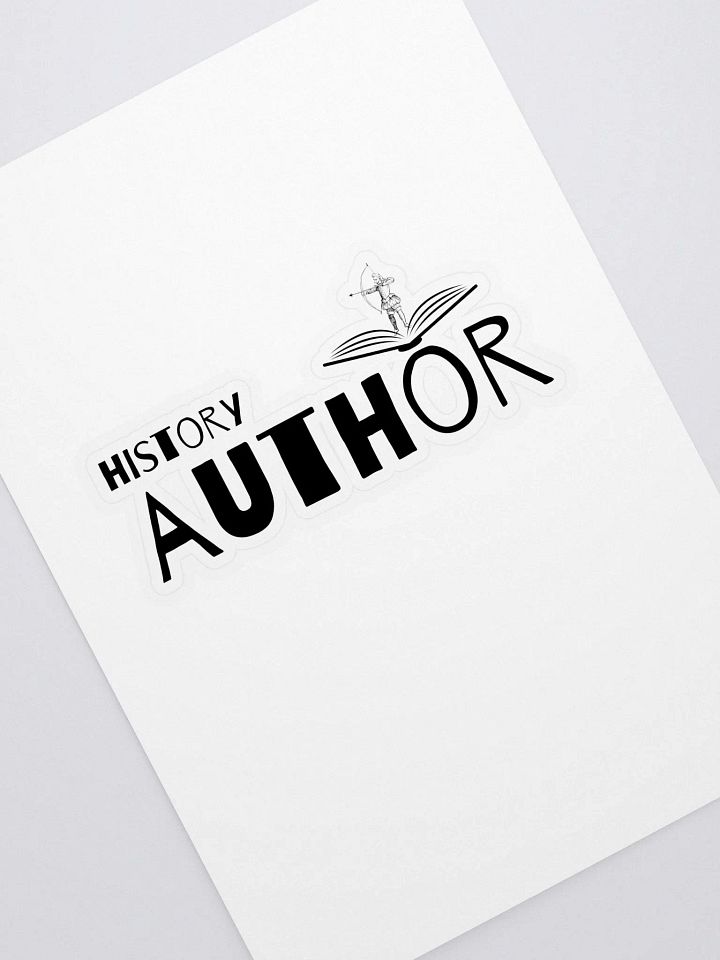 History Author Sticker featuring a medieval archer motif product image (1)