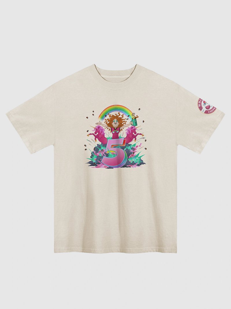 LadyAm5Years Oversized Faded Tee