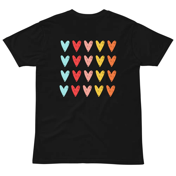 colourful hearts printed t-shirt product image (2)