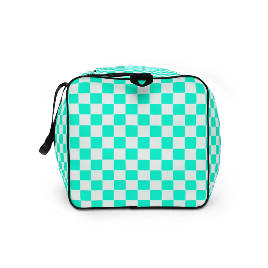Checkered! Black and White Checkers Duffel Bag product image (11)