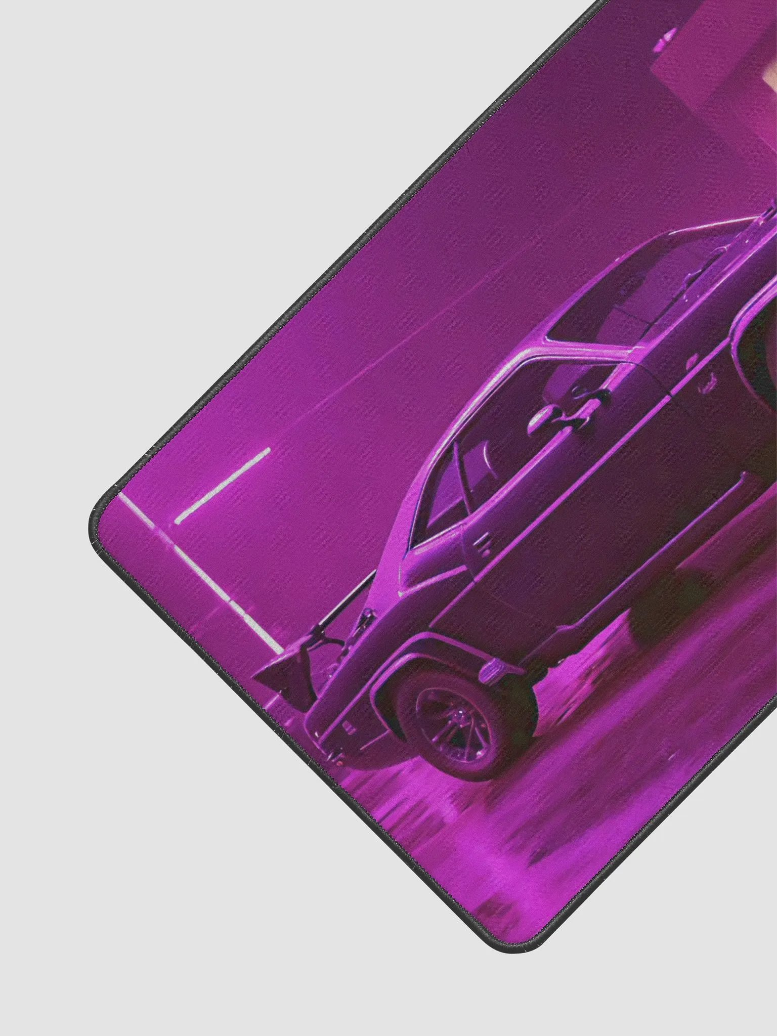 Neon Night Muscle Car Desk Mat - 12"x22" product image (3)