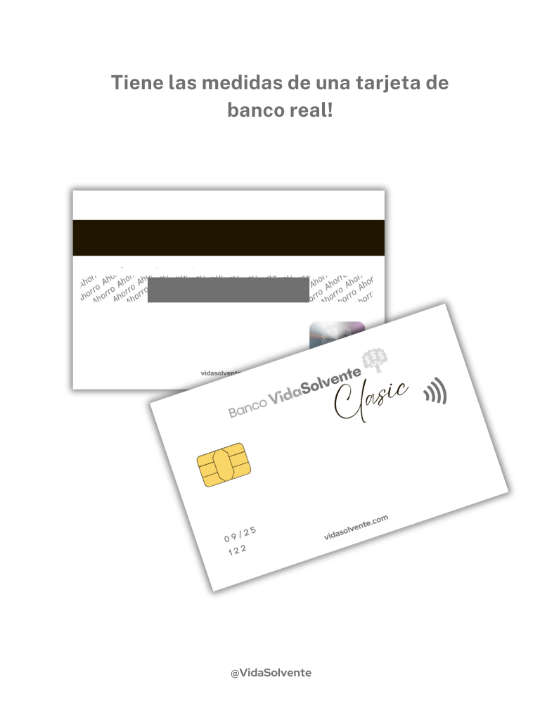 Tarjetas de Banco MINI AHORROS product image (2)