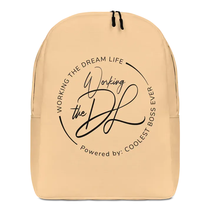 Work the Dream Life – Cream Minimalist All-Over Print Backpack for Work, Travel & Everyday Use product image (1)