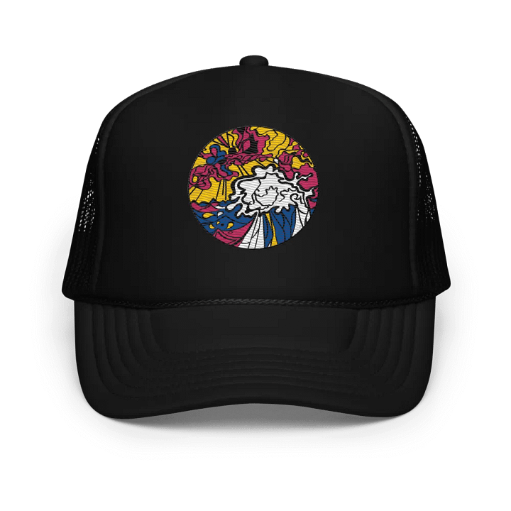 Swirling Dreams Foam Trucker Hat - Wave at Sunset product image (1)