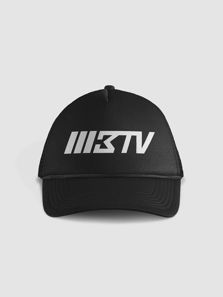 MBTV White logo trucker hat product image (1)