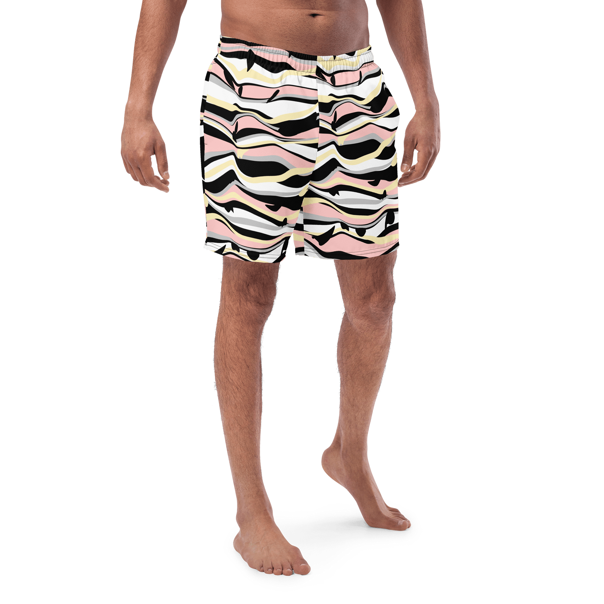Symmetry Waves All-Over Print Swim Trunks product image (1)