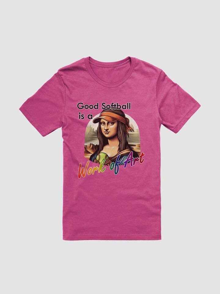 Softball Mona Lisa Work of Art T-Shirt product image (1)