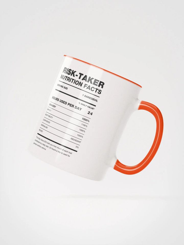 RISK-TAKER Nutrition Facts Ceramic Mug product image (1)