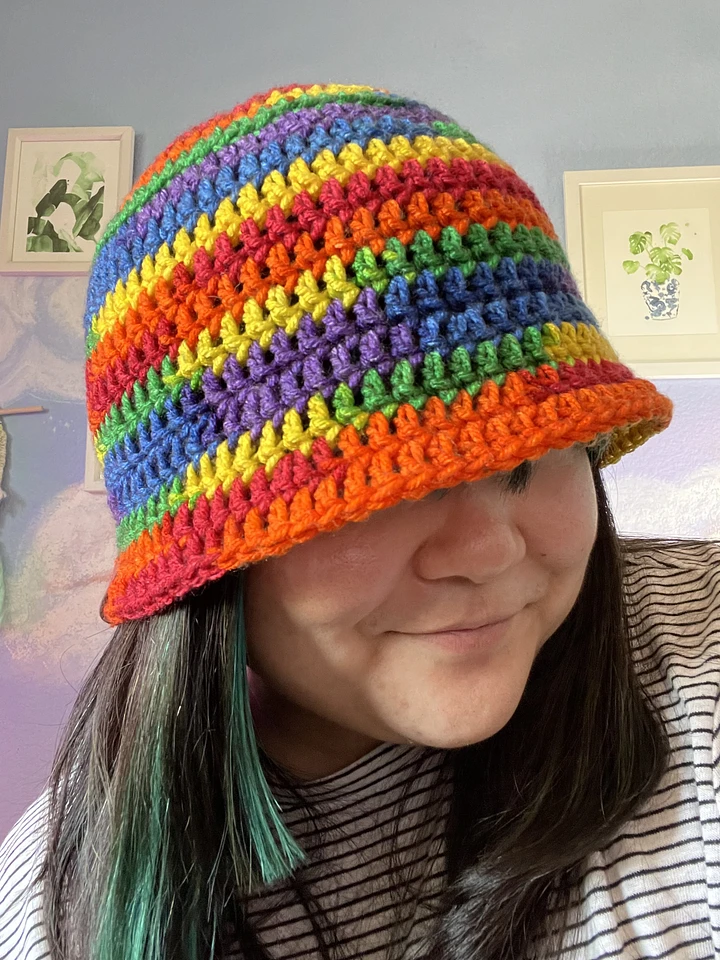 Pride Flag Crochet Bucket Hat product image (1)