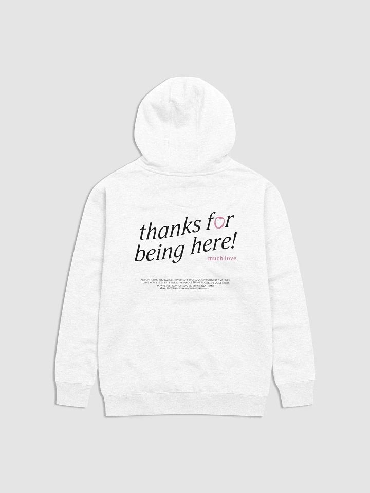 thanks for being here! Hoodie (Pink) product image (1)