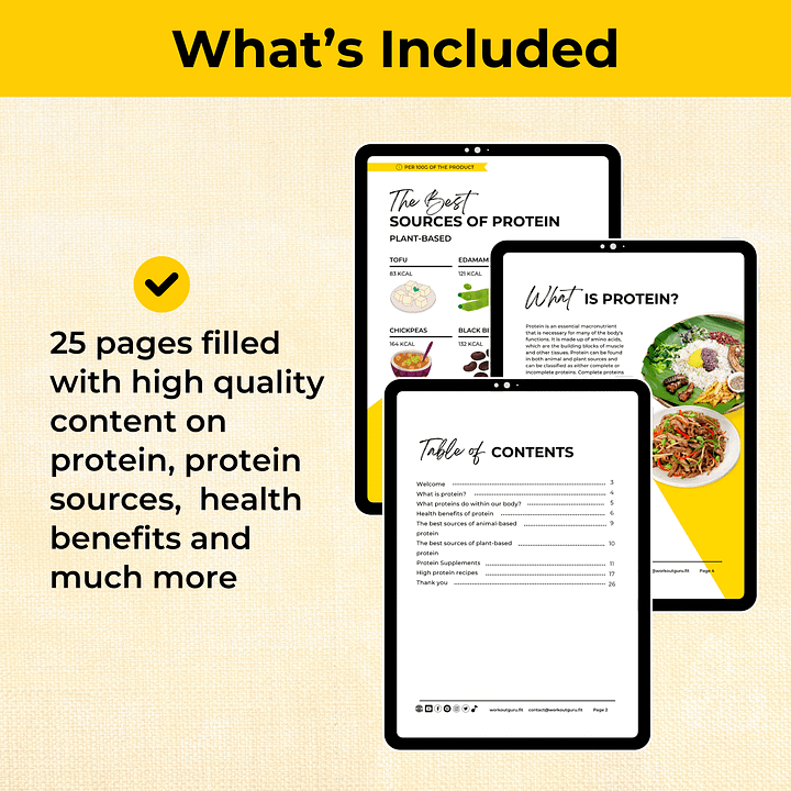 Guide to Protein eBook / High Protein Recipes / Protein Food List product image (2)
