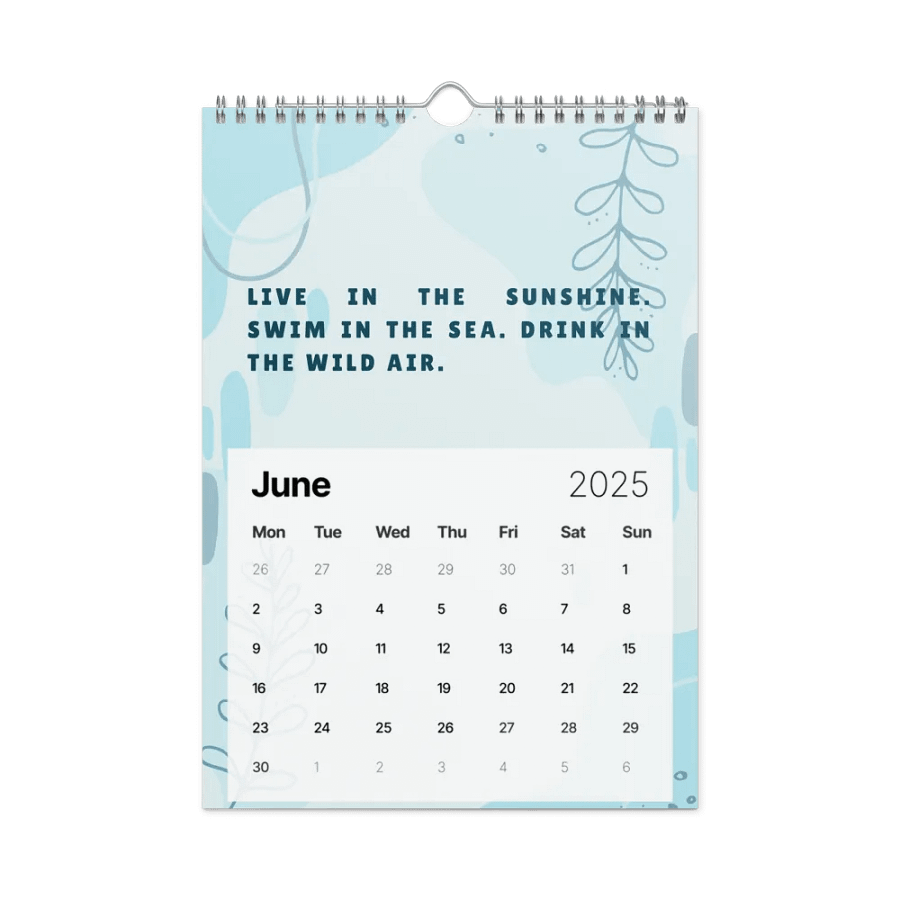 FLORAL INSPIRATIONAL QUOTES WALL CALENDAR 2025 product image (8)