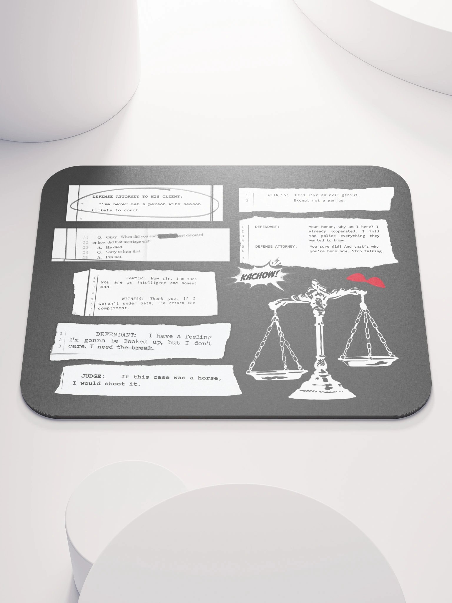 Iconic Court Transcripts Mousepad product image (1)