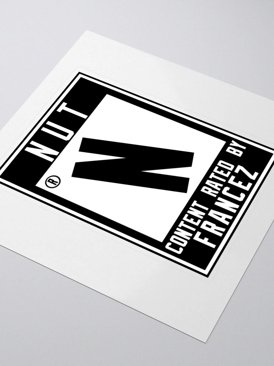 Rated N For Nut Sticker product image (8)