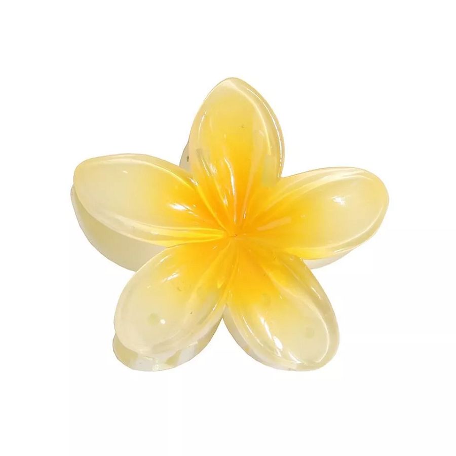 Plumeria Flower Shape Hair Claw Plastic Barrettes Hair Clip for Women Girls product image (5)