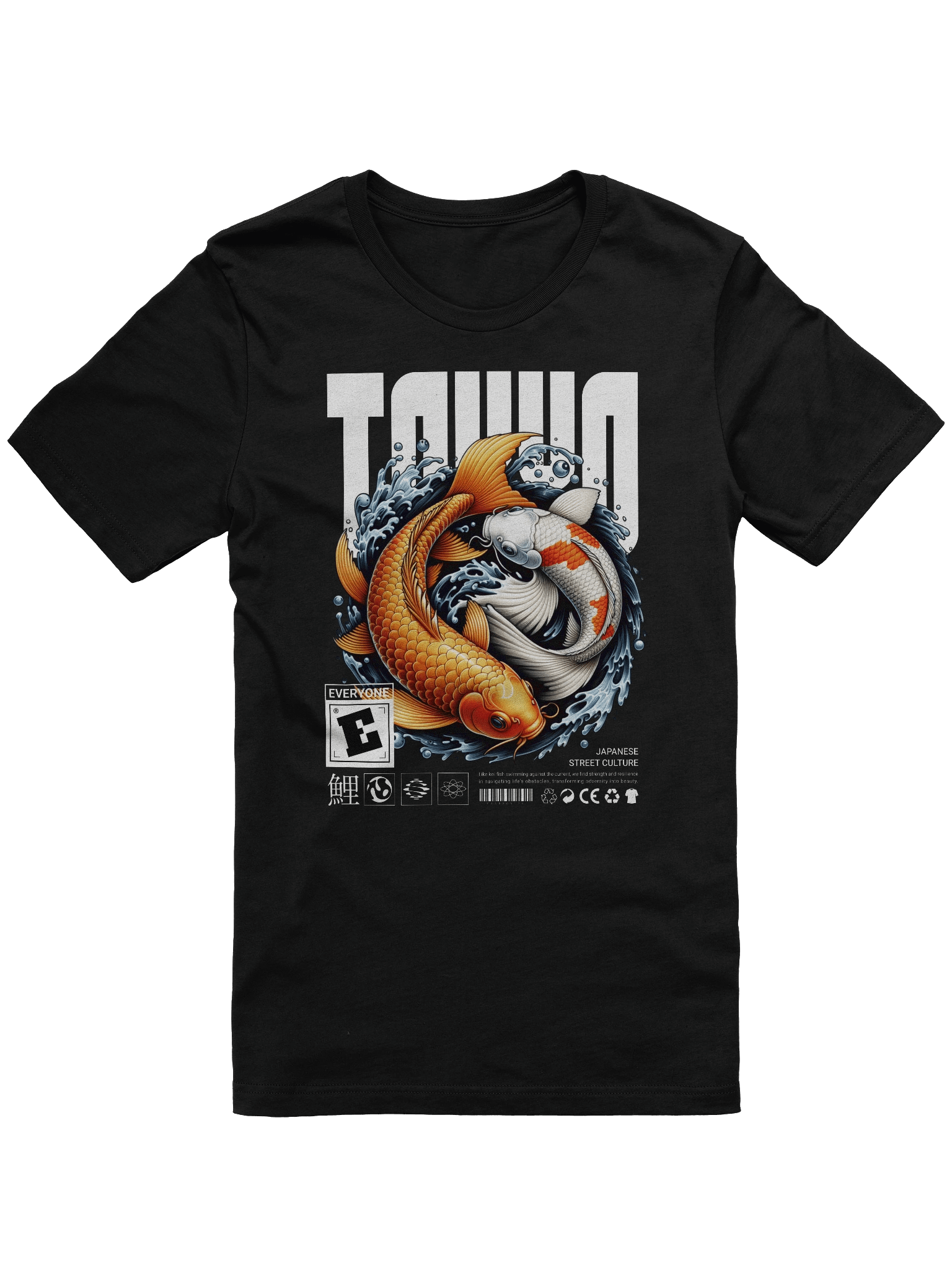 Koi Fish Graphic T-Shirt: A Fusion of Art and Tokyo Style product image (1)