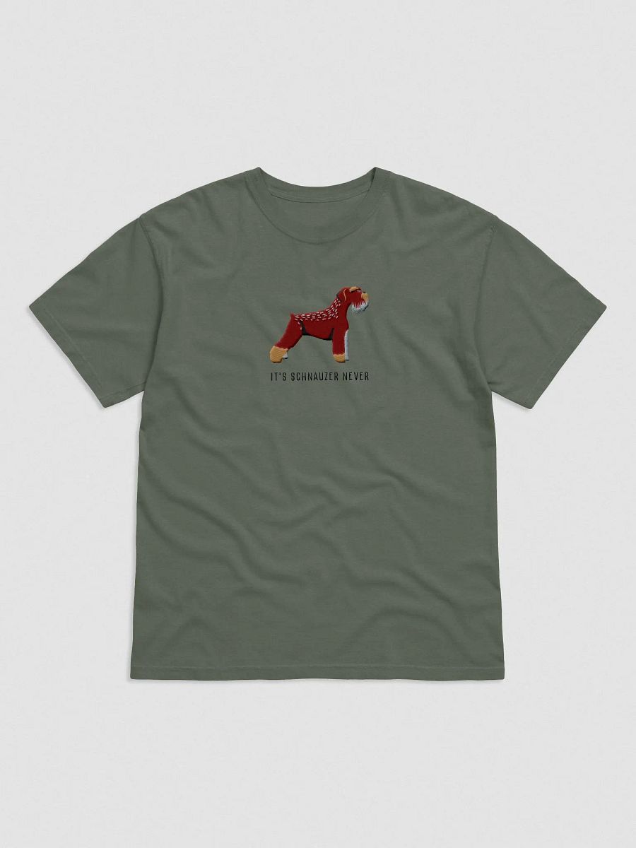 It's Schnauzer Never T-Shirt(Embroidered) of a Schnauzer(Brown) product image (4)