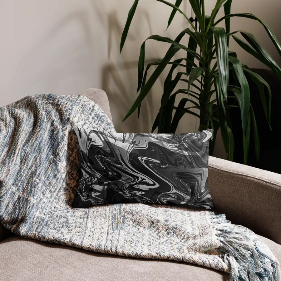 Flowing Monochrome Dreams Pillow Case product image (25)
