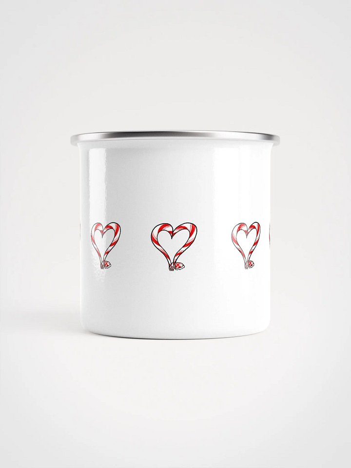 Candy Cane Tentacle Heart Enamle Mug product image (2)