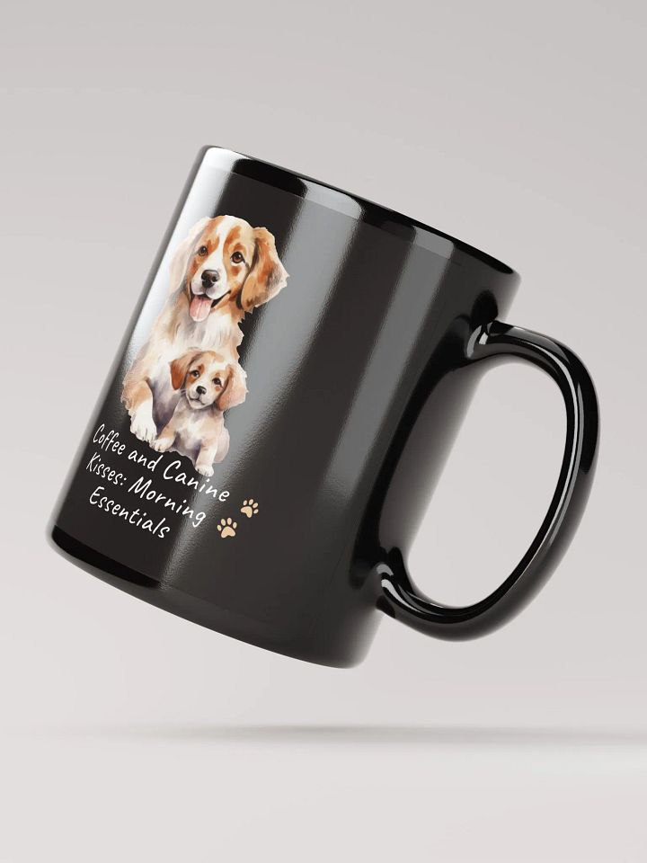 Coffee and Canine Kisses Black Mug product image (3)