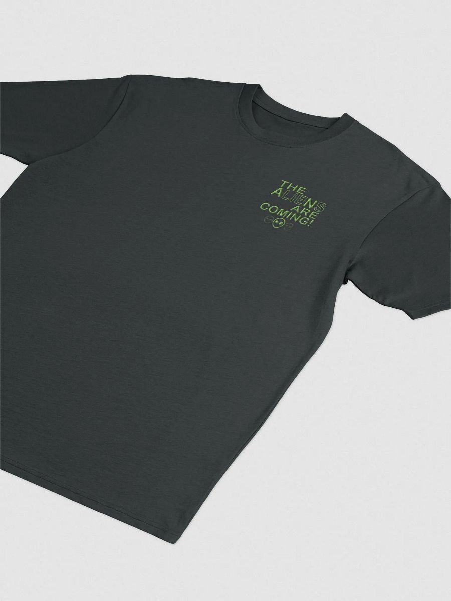 The Aliens Are Coming! - Green - EMBROIDERED - Cotton Heritage Men's Premium Heavyweight Tee product image (3)
