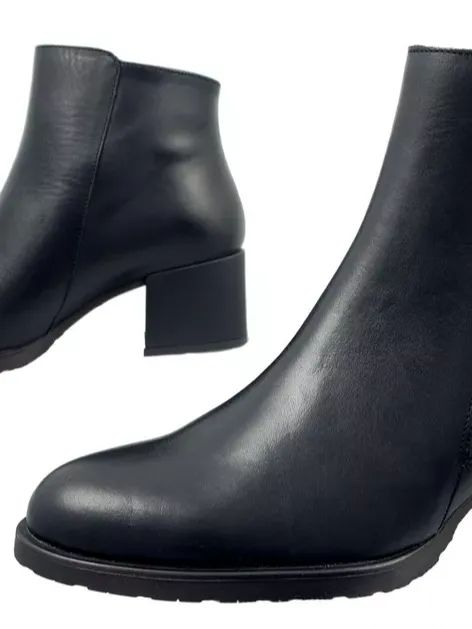 Wonders: Women's Ankle Boots With Heel Black Leather H-3520 product image (4)