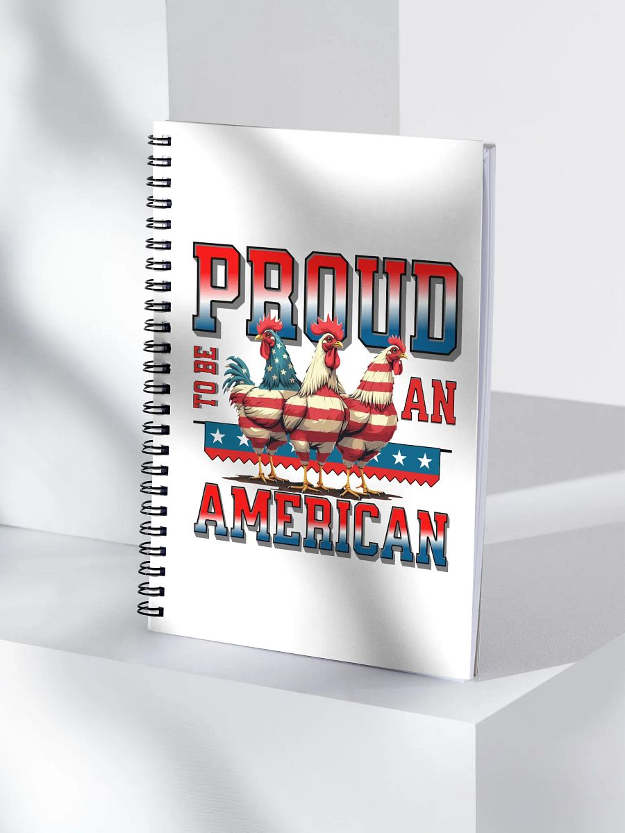 Proud To Be An American Rooster Spiral Notebook product image (1)