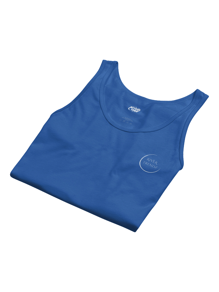 Men's White Faded Circle River Trendz Logo Tank product image (51)