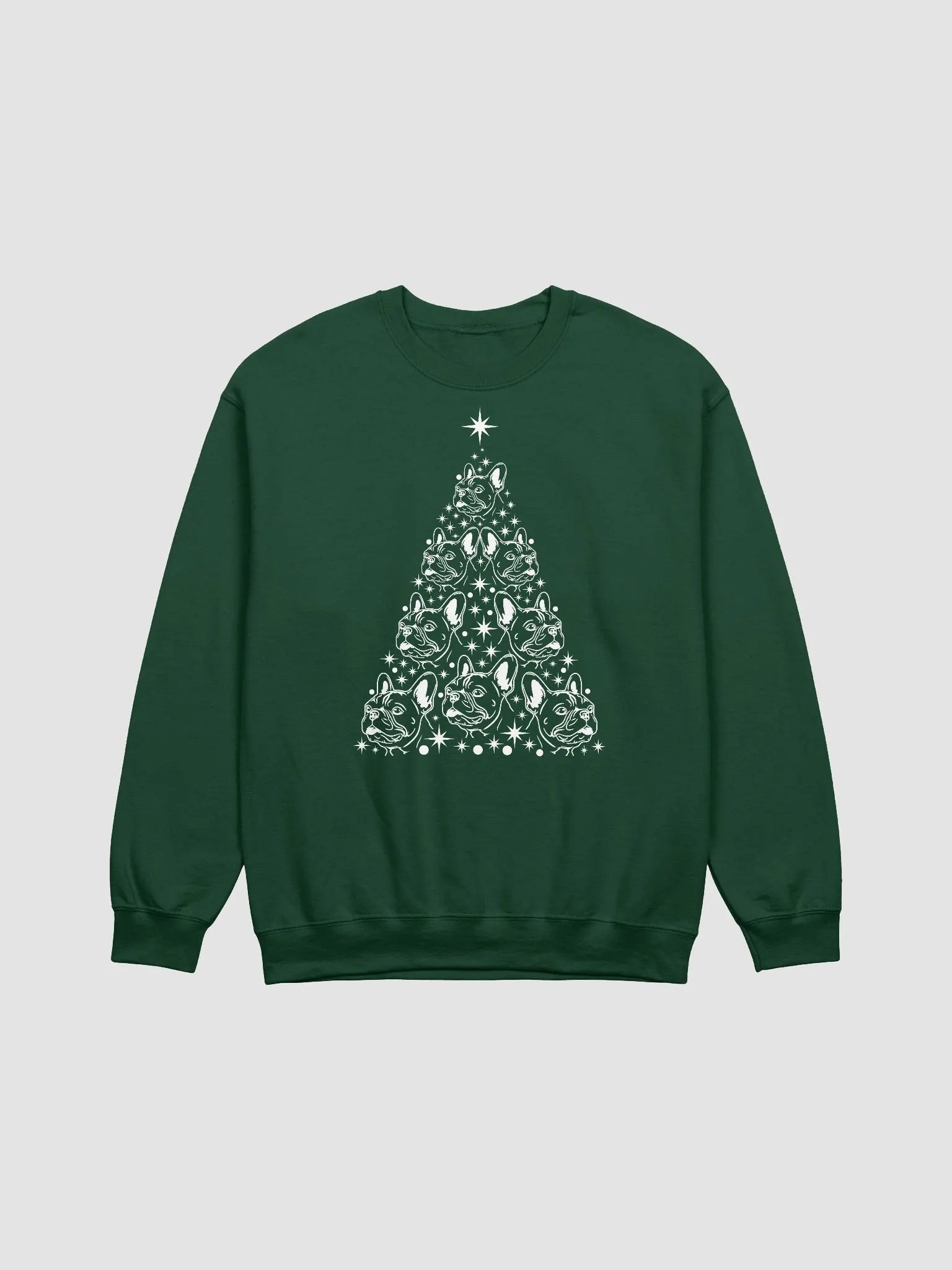 French Bulldog Christmas Tree Sweatshirt Design for Frenchie Paw-rents product image (13)