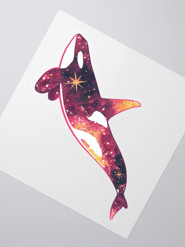 Galaxy Orca - Kiss Cut Sticker, Red Variation product image (2)