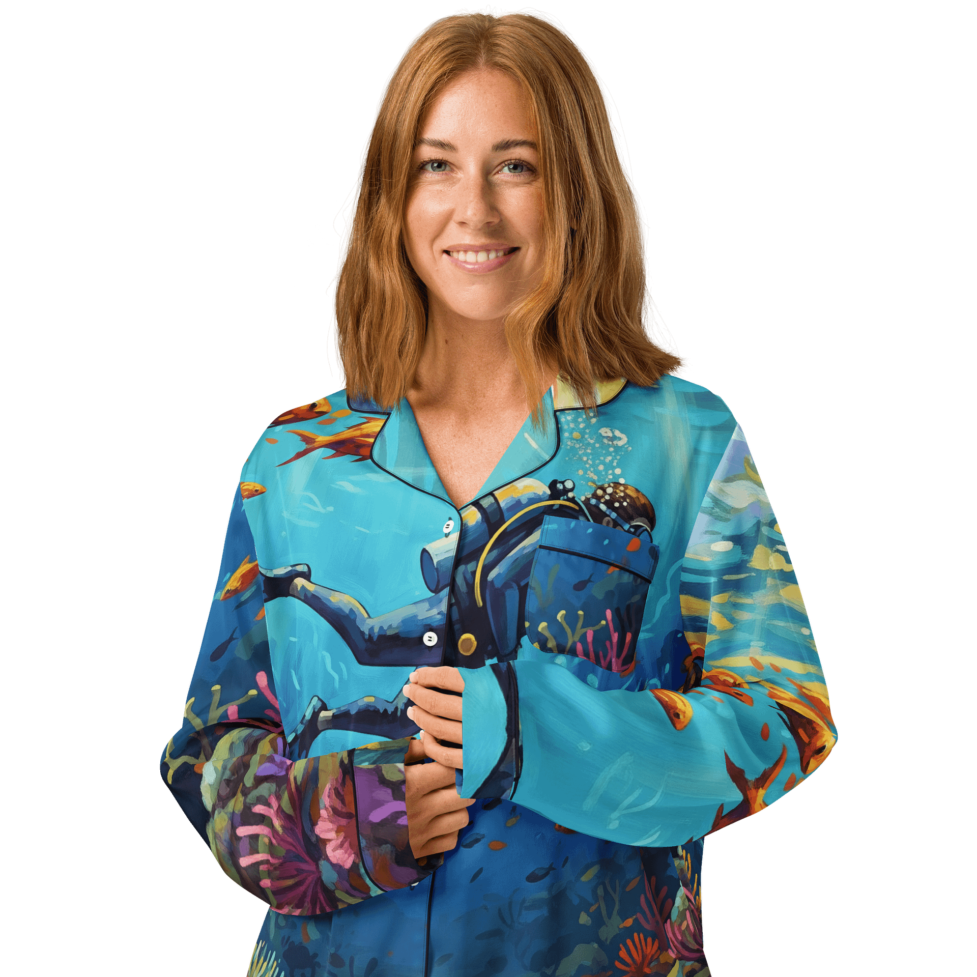 #300 - The Deep Dive Long-Sleeve Pajama Top product image (3)