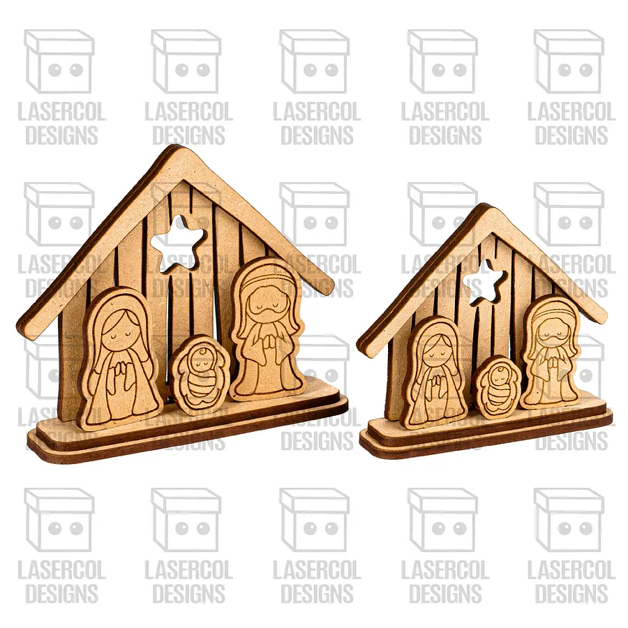 Small Nativity Scene Gift Set 1 - Christmas - Laser Cut Files product image (7)