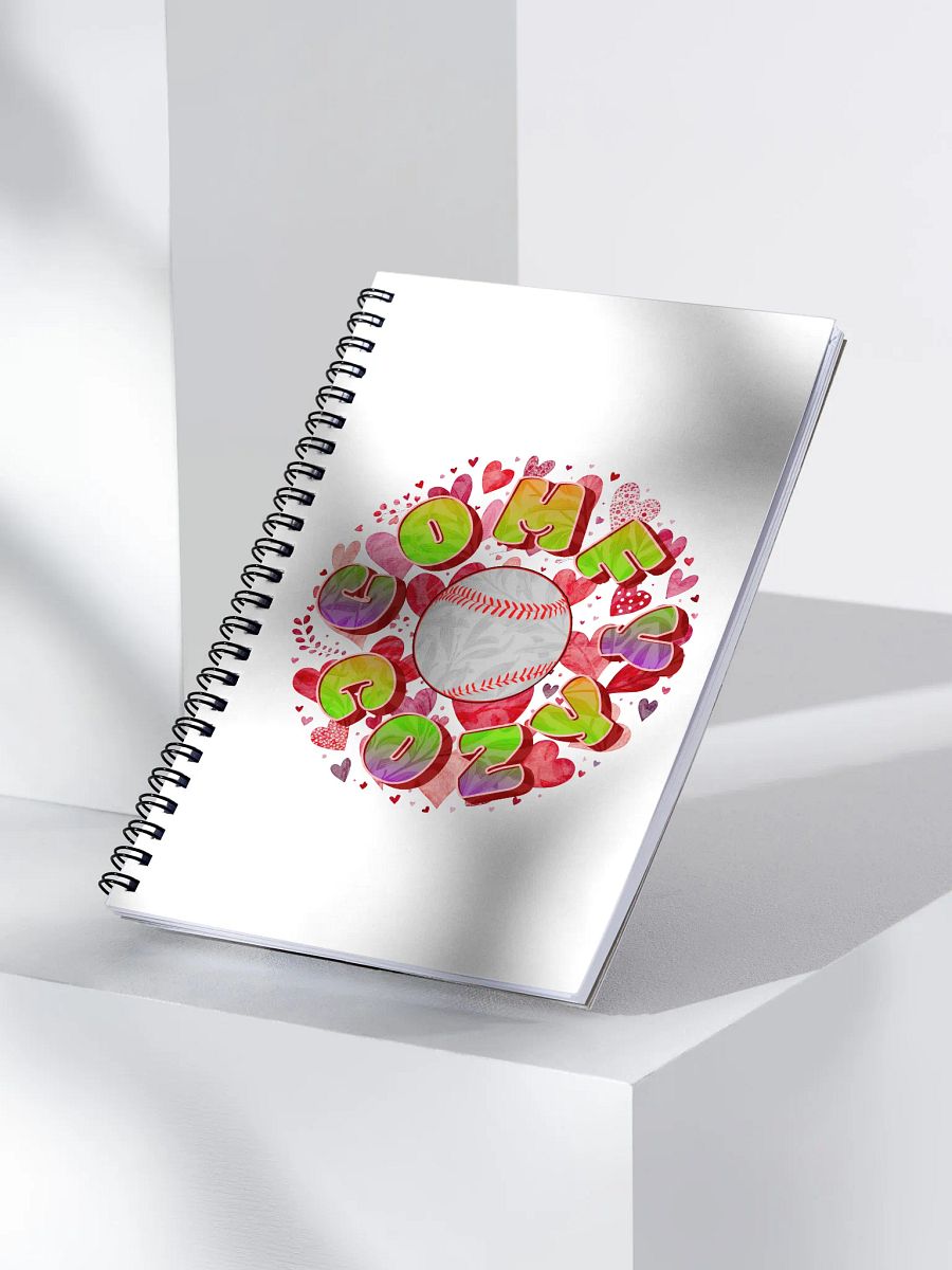 Comfy Cozy Baseball Heartfelt Invitation Spiral Notebook product image (3)