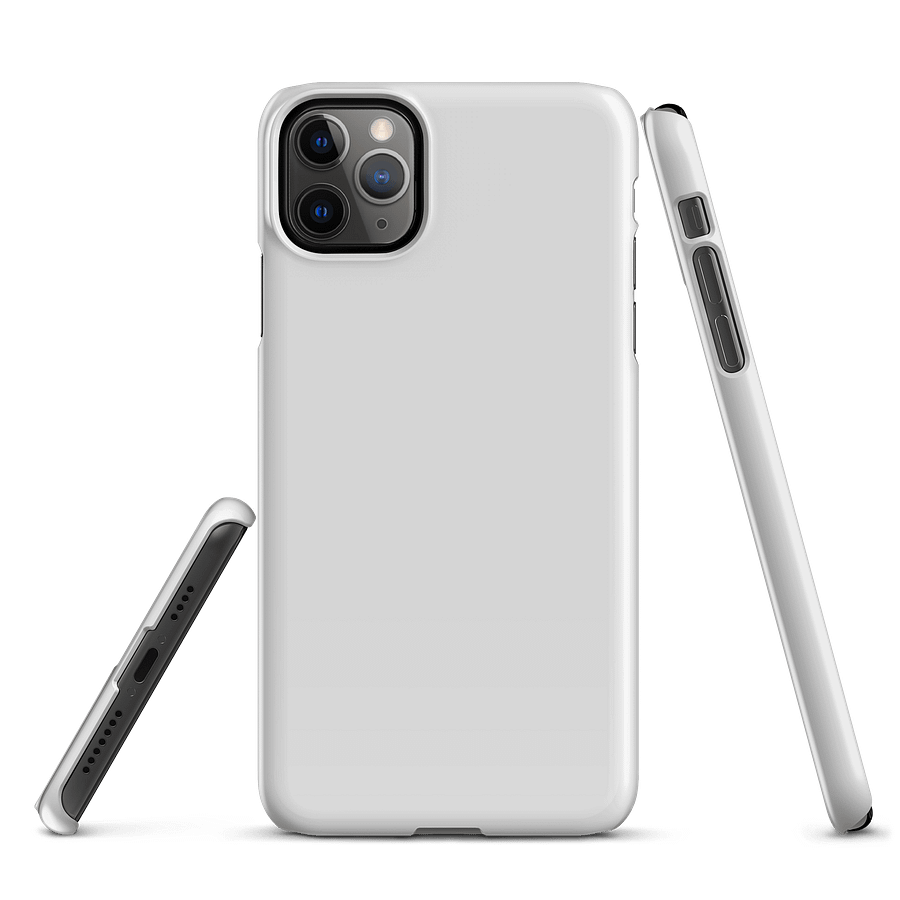 Light Grey Solid Colour iPhone® Glossy Snap Case product image (1)