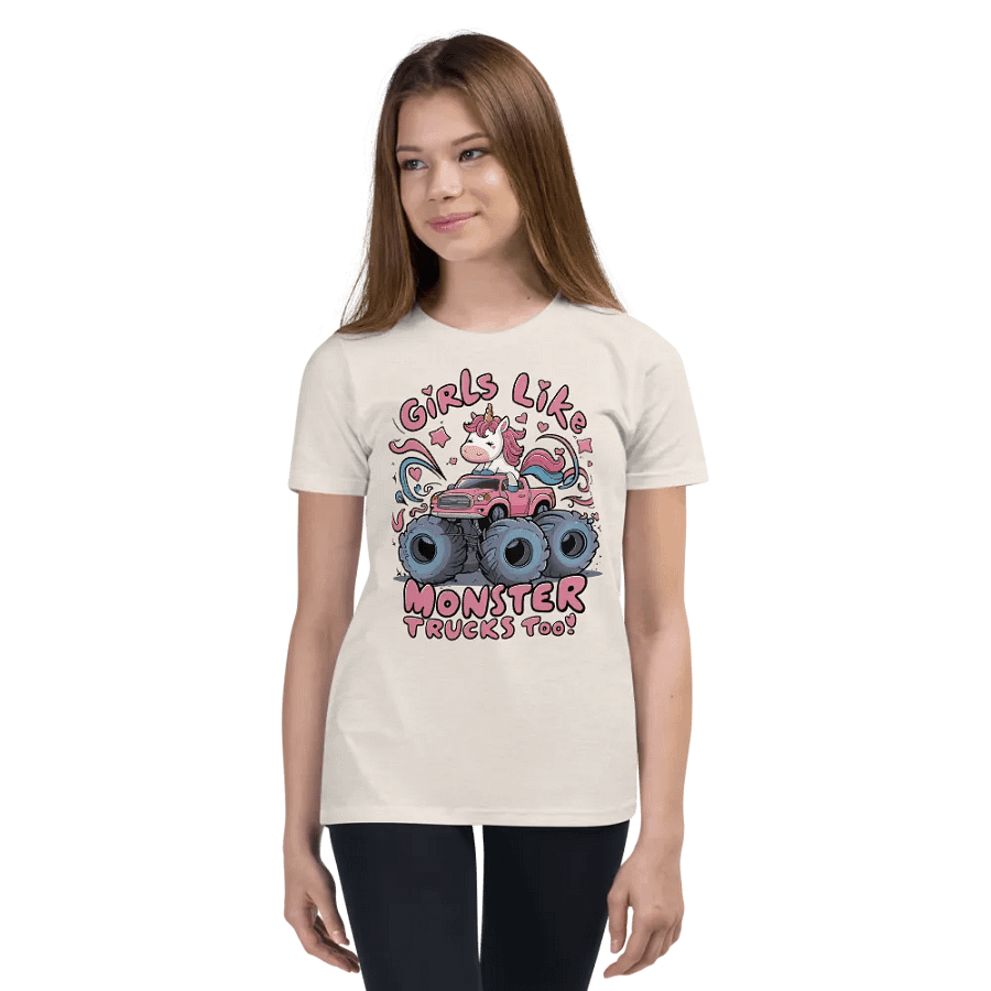 Girls like Monster Tucks Too- Youth Tee product image (4)