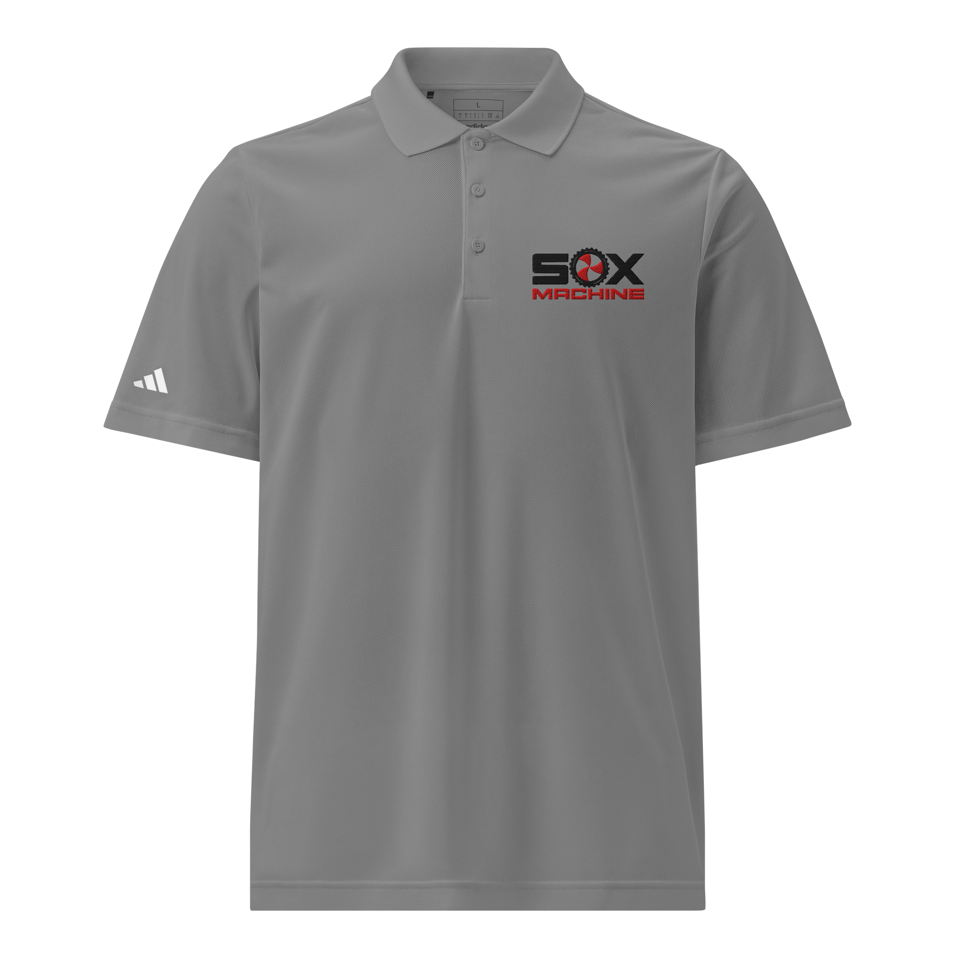 Adidas SOX MACHINE Sport Polo Shirt (Gray) product image (1)