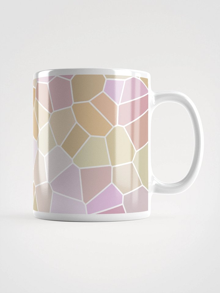 Mug Blanc Mozaïque Solia - Design Géométrique Rétro Chic - Cadeau Déco product image (1)