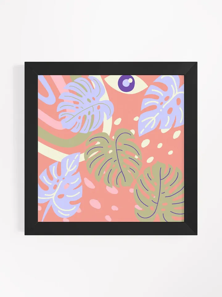 Pastel Monstera Leaves Framed product image (2)