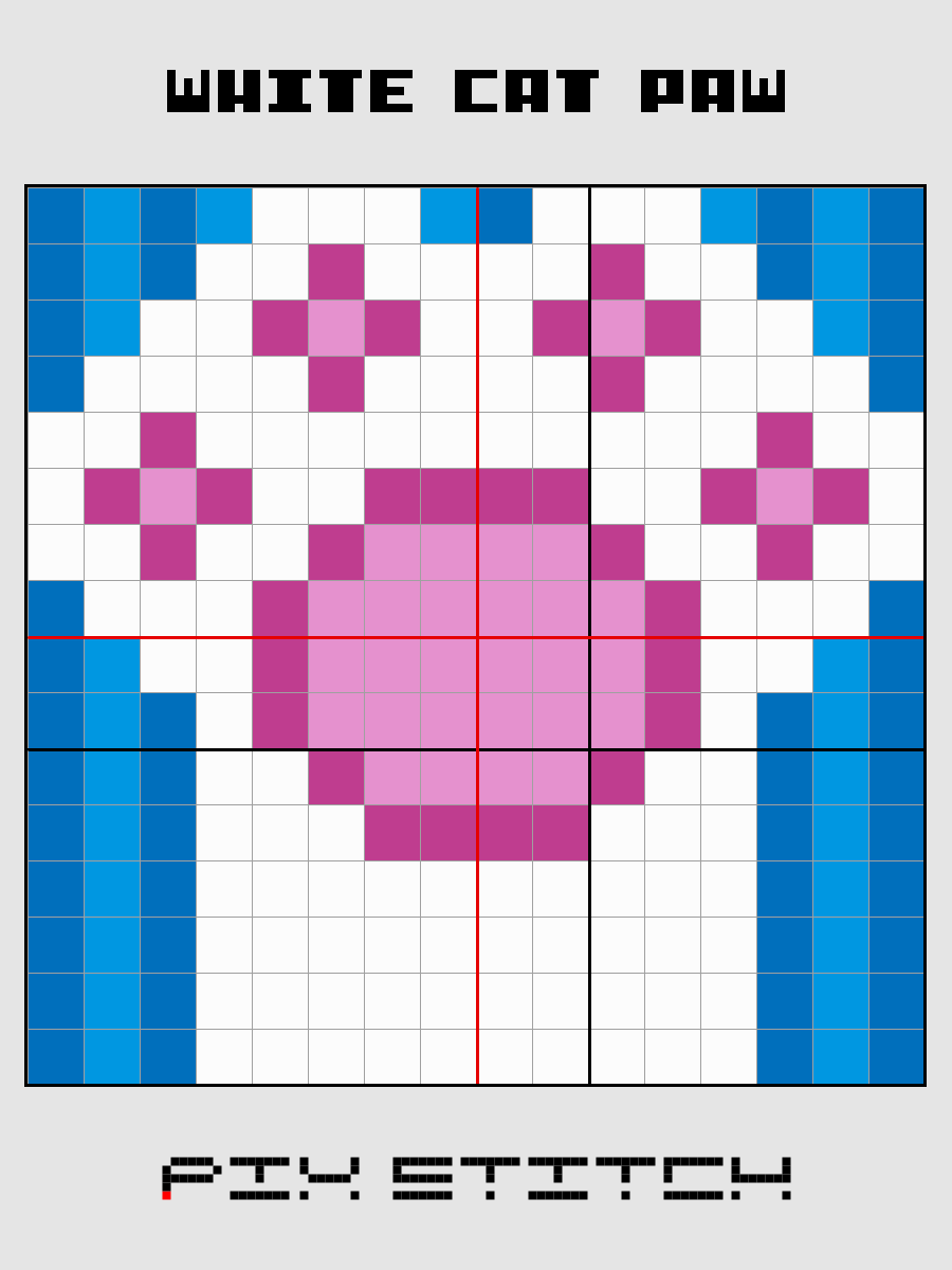 White Cat Paw Pixel Art product image (2)
