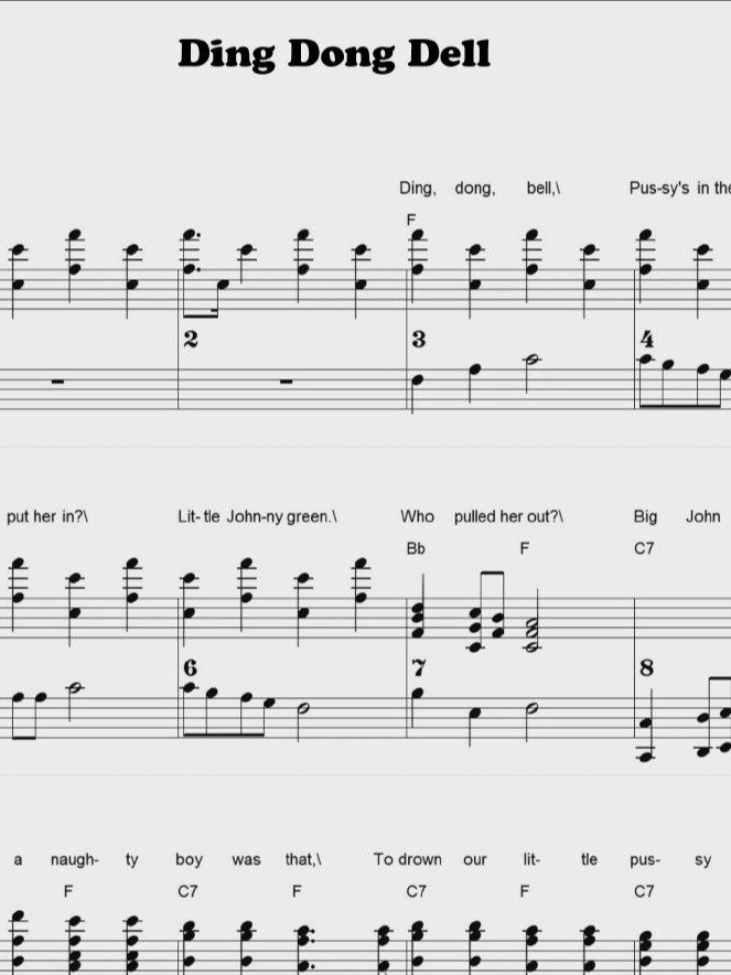 Ding Dong Dell - CS - Piano sheet music product image (1)