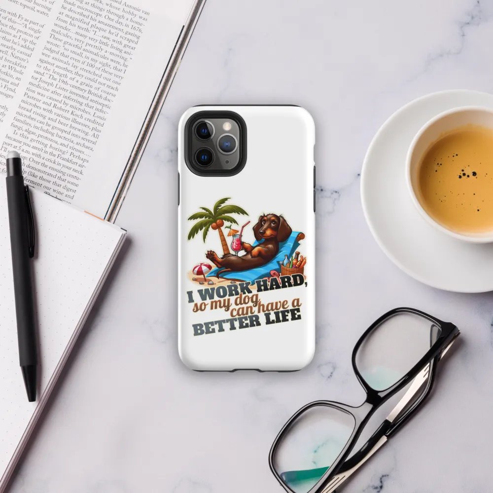 Work Hard – Dachshund beach iPhone® Tough Case product image (31)