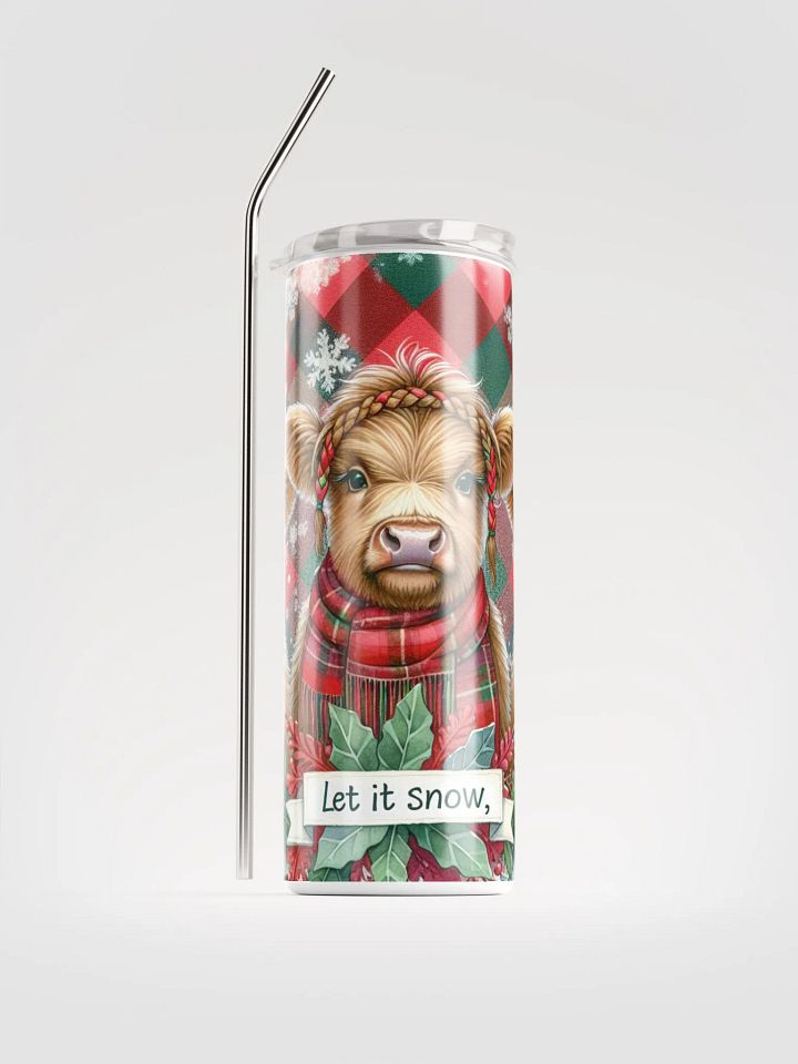 20 oz Let It Snow Highland Cow Tumbler product image (2)
