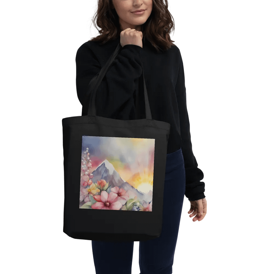 Colorful Mountain Rest, Organic Cotton Twill Tote Bag product image (2)