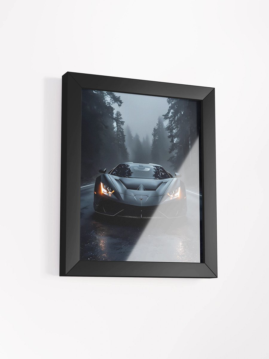 Sleek Misty Forest Sport Car Poster product image (3)