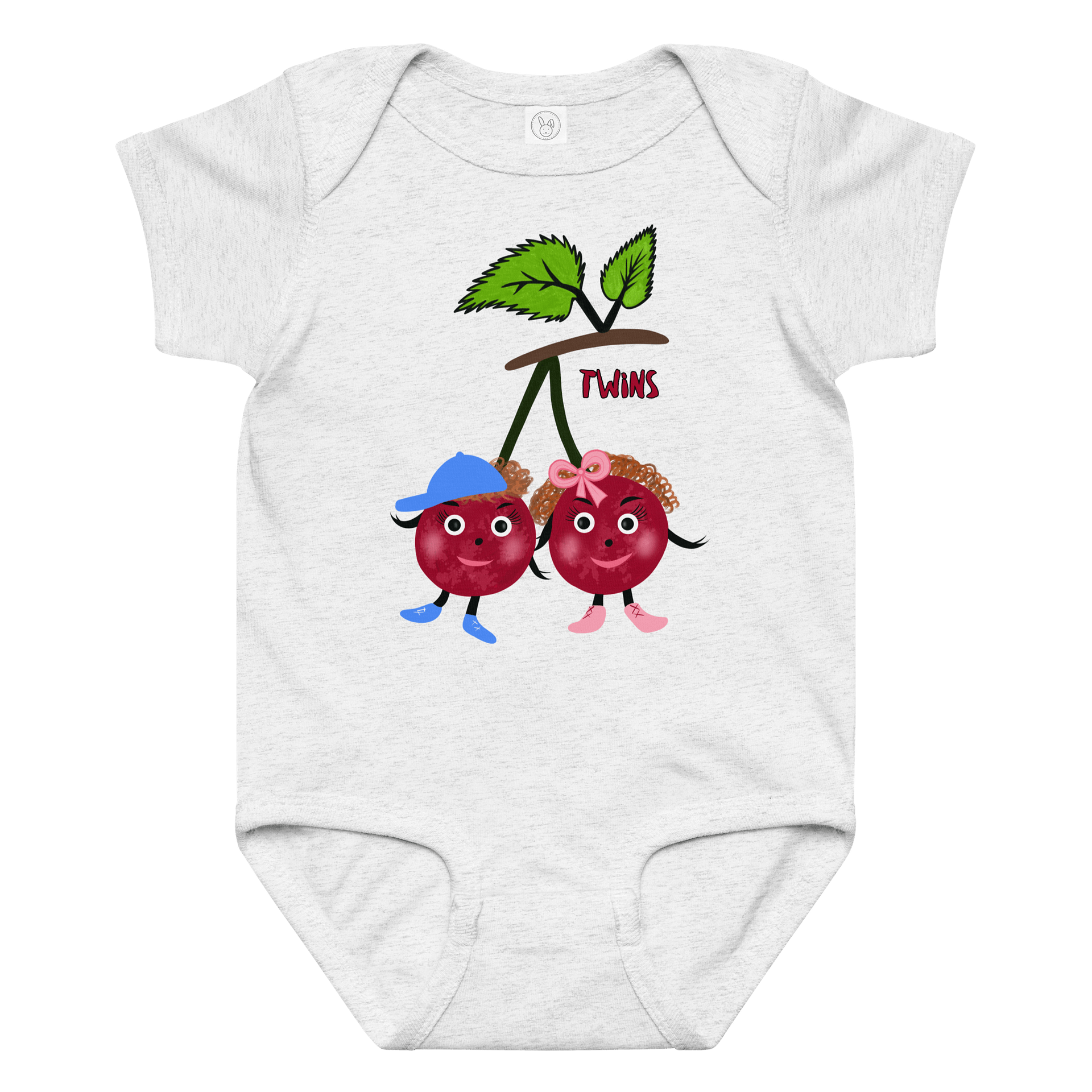 Cherry Twins Baby Jersey Bodysuit product image (3)