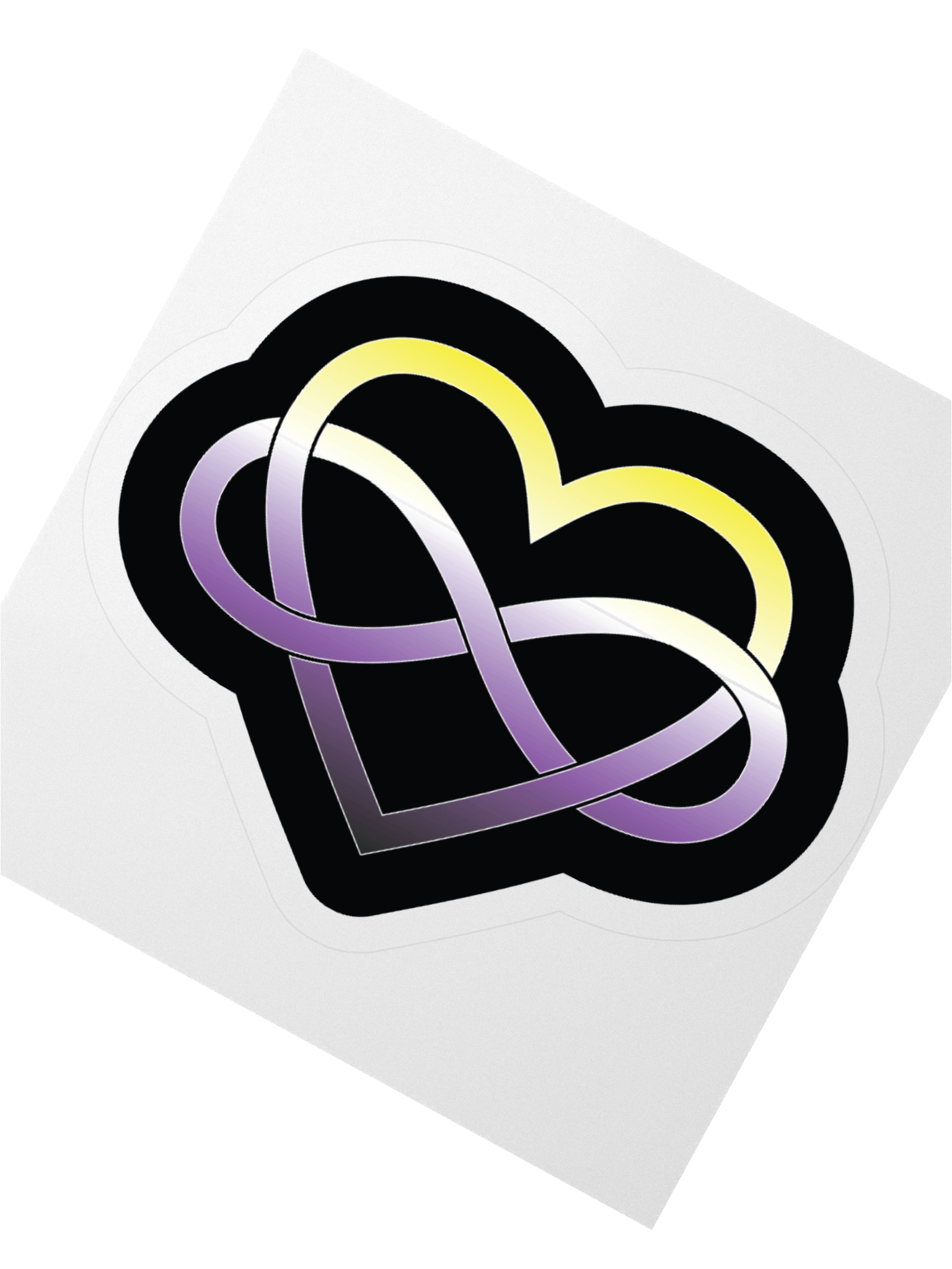 Non-binary Pride Gradient Polyamory Infinity Heart Sticker product image (4)