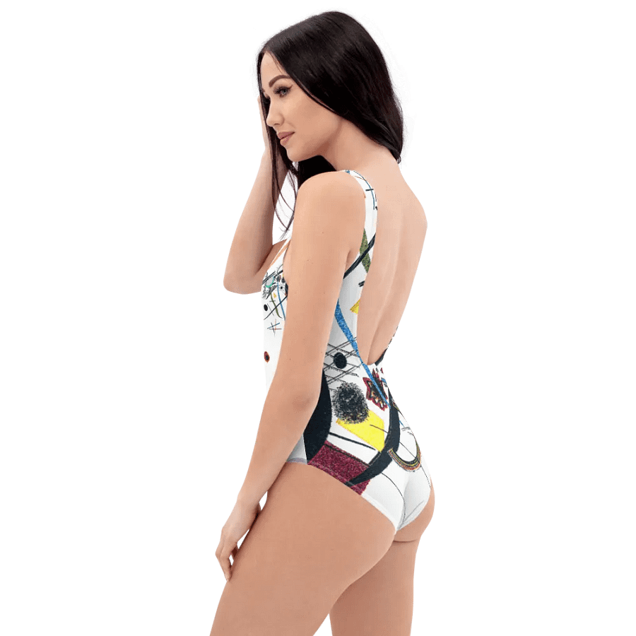 Abstract Lithographic Pattern Design one piece Swimsuit - V2 product image (2)
