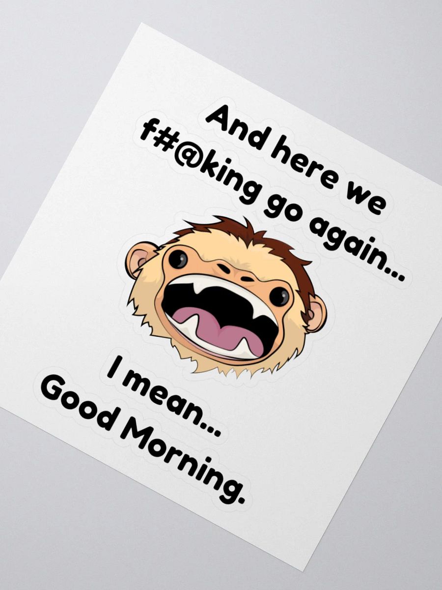CENSORED (Grawlix) Here we f#@king go again... Kiss Cut Sticker product image (5)